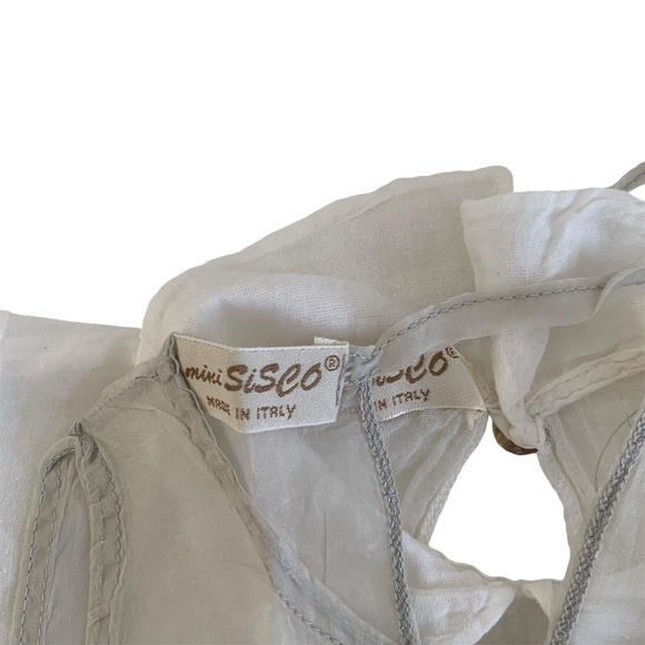 Mimi SISCO MADE IN ITALY SZ:3 MONTHS 2 SHEER LAYERS OF WHITE AND GRAY - Picture 3 of 3